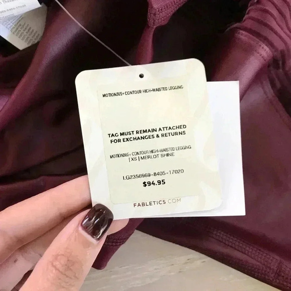 NWT Motion365+ Contour High-Waisted Legging size XS merlot shine - Picture 8 of 11